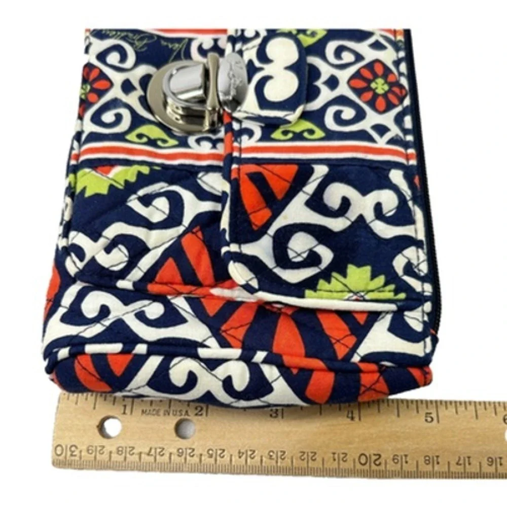 Vera Bradley‎ Sun Valley PUSHLOCK WRISTLET Wallet Womens Zip Top Retired